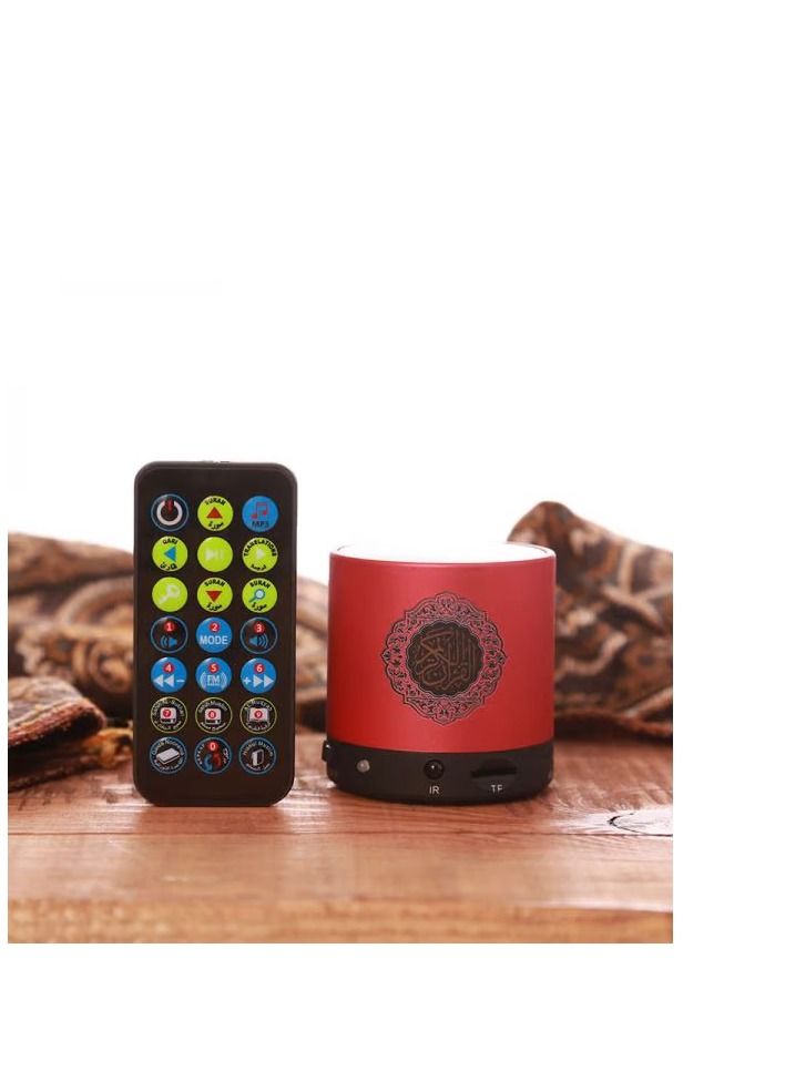 SUNDUS Quran Speaker 8GB with Remote Control – Famous Reciters, Translation & Audio Tafsir, Red - Image 2